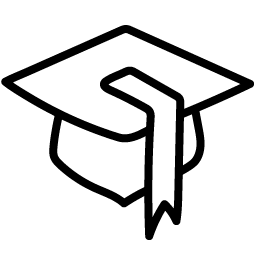 Graphic of student holding tablet.