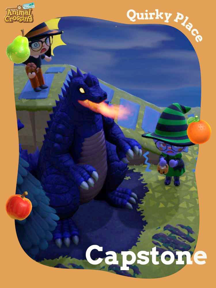 Poster image of Capstone Animal Crossing custom design of Godzilla
