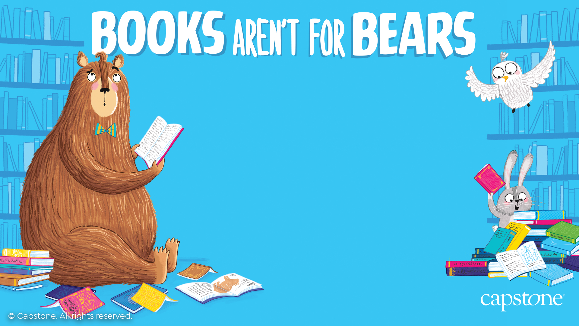 Books Aren't for Bears Zoom Backgound